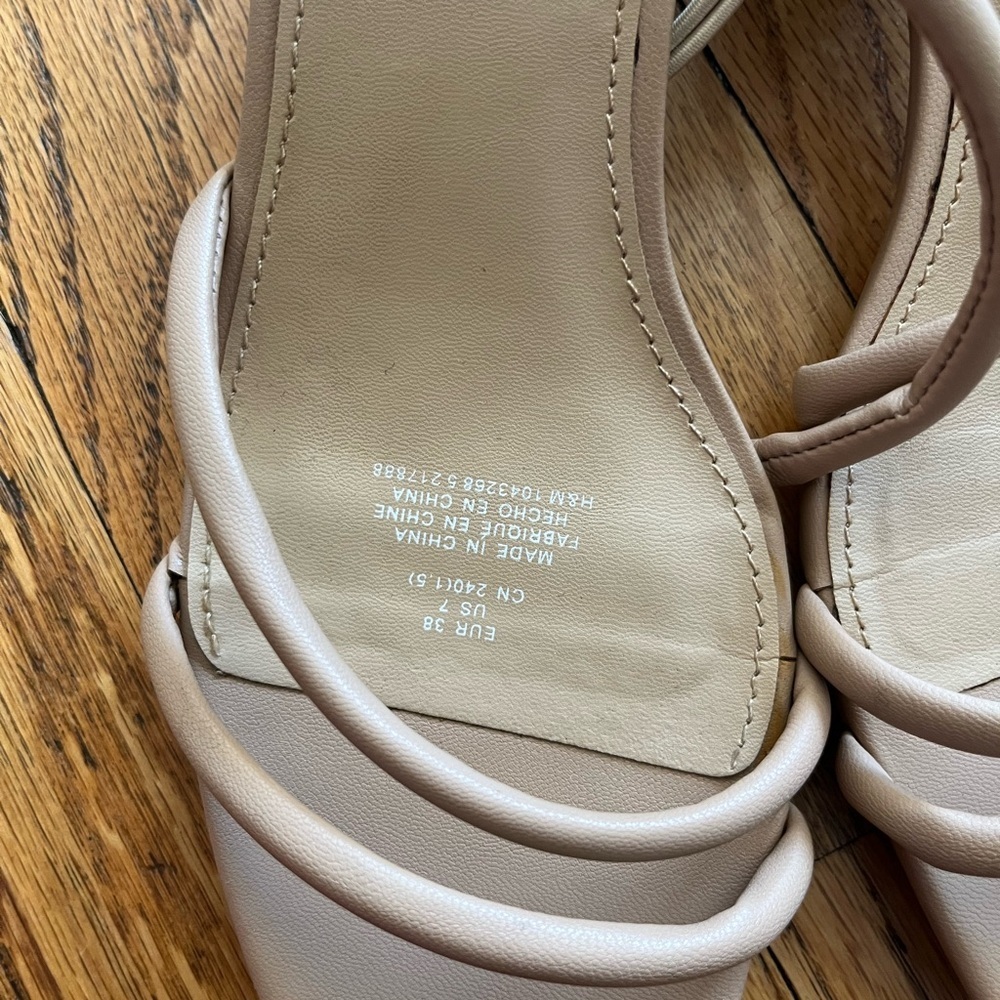 H&M Women's Beige Strappy Heels - Picture 4 of 4